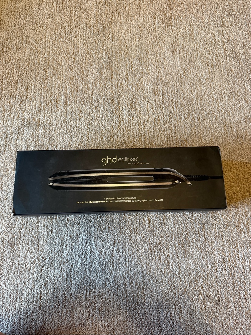 NWOT ghd Black and Silver Eclipse Hair Straightener